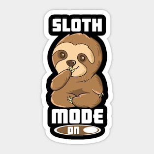 Funny Sloth Costume Sloth Mode On Lazy Sloth Sticker